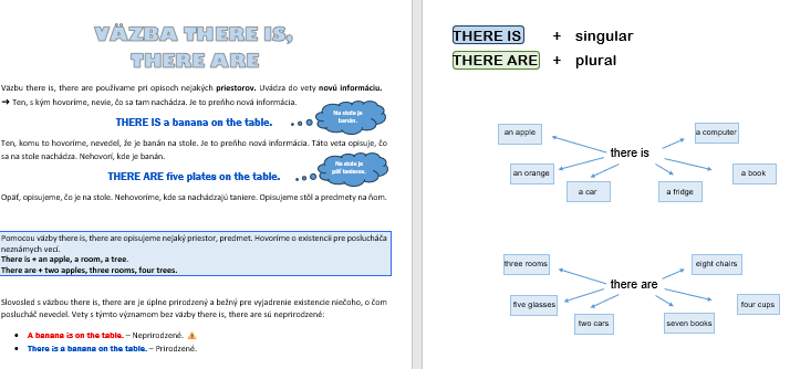 väzba there is, there are, materiál na stiahnutie ako PDF