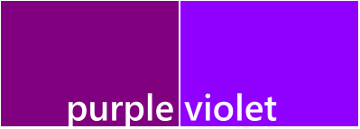 purple vs. violet 