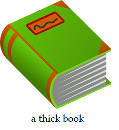 prídavné meno thick