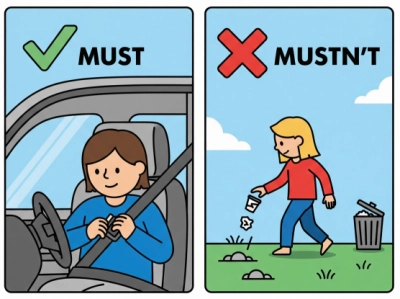 Rozdiel medzi must a mustn't