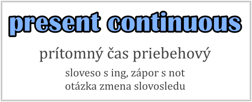 present continuous