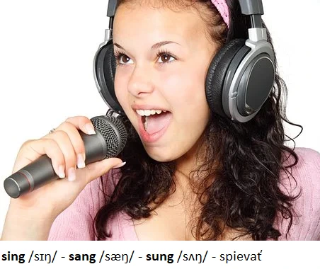 nepravidelné slovesá sing