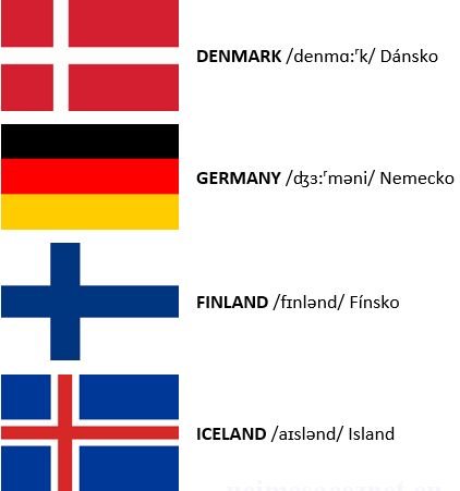 krajiny Európy Dánsko, Nemecko, Fínsko, Island