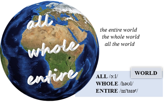 all, whole
