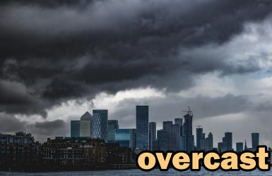 typy počasia zamračené overcast