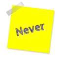 never