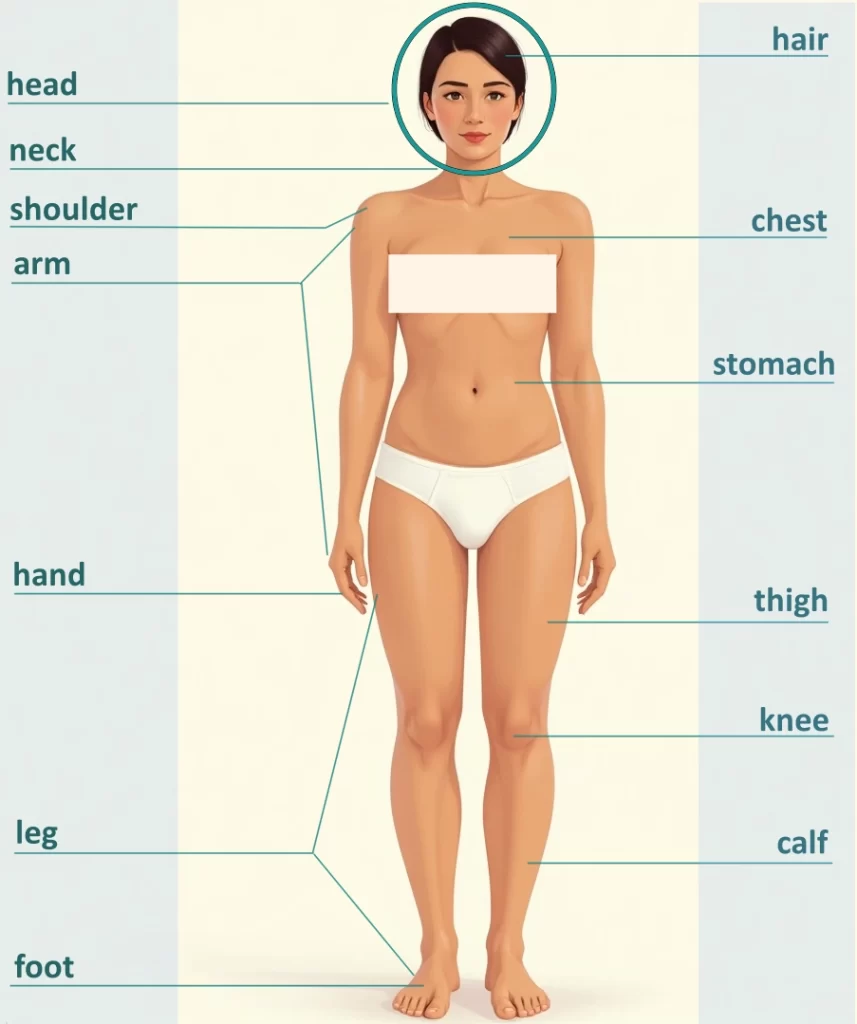 časti ľudského tela human body