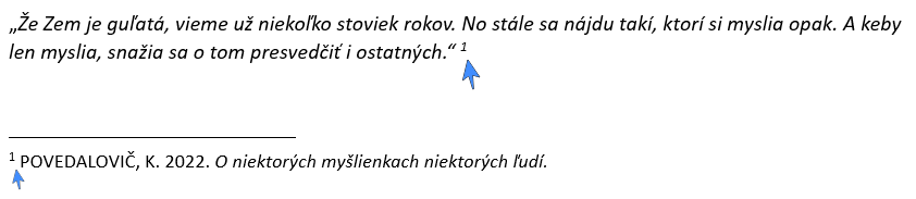 citácia pod čiarou