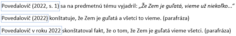 citácia a parafráza