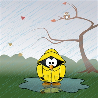 dážď ilustrácia