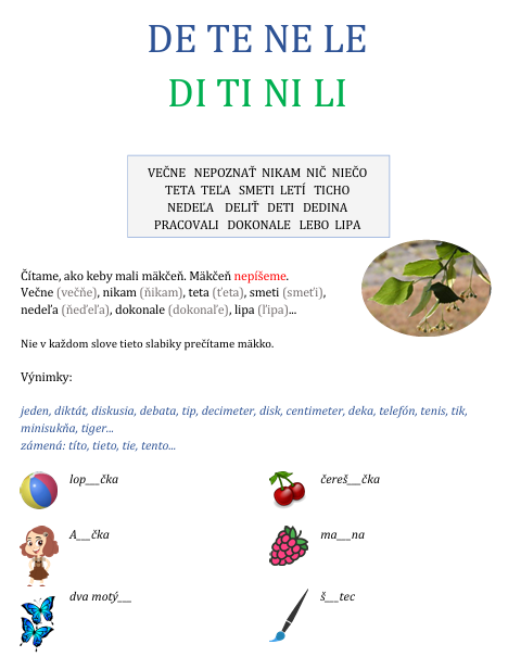 de te ne le di ti ni li