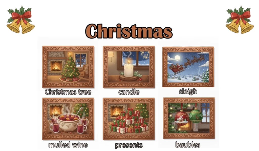 Christmas vocabulary – Vianoce slovná zásoba