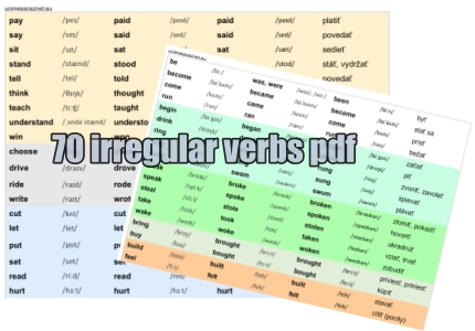 nepravidelné slovesá v angličtine na stiahnutie pdf 